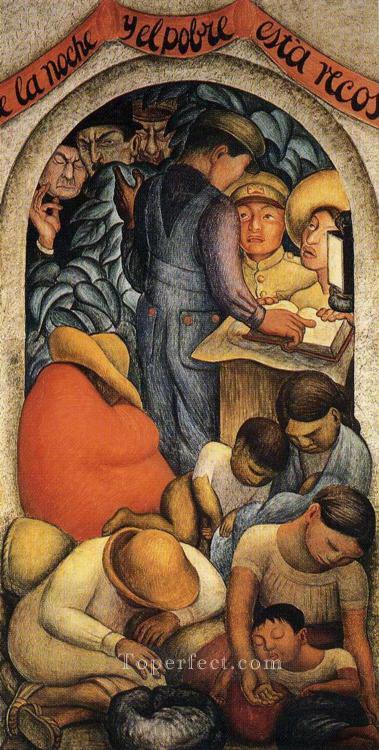 Noche de los Pobres Socialismo Diego Rivera Pintura al óleo